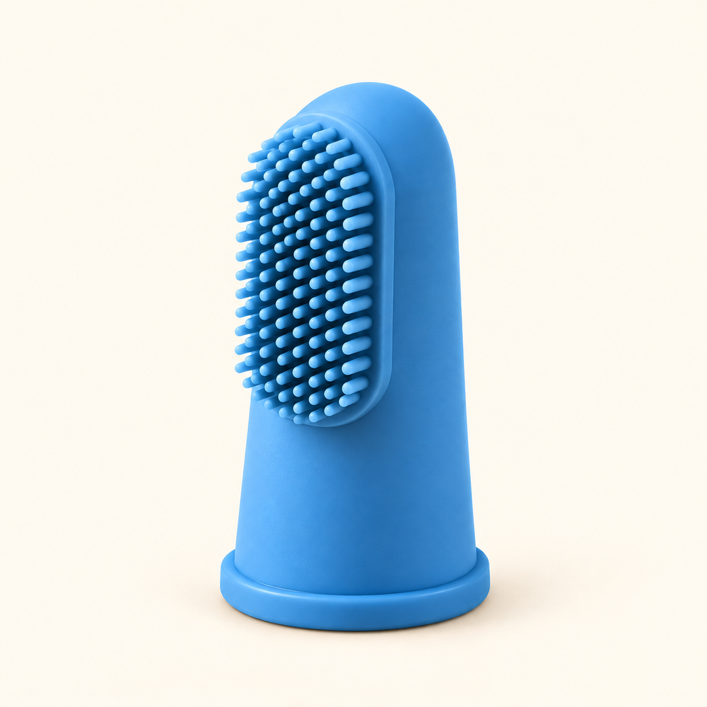 FELLORA Finger-Zahnbürste – Blau – 1 Stück