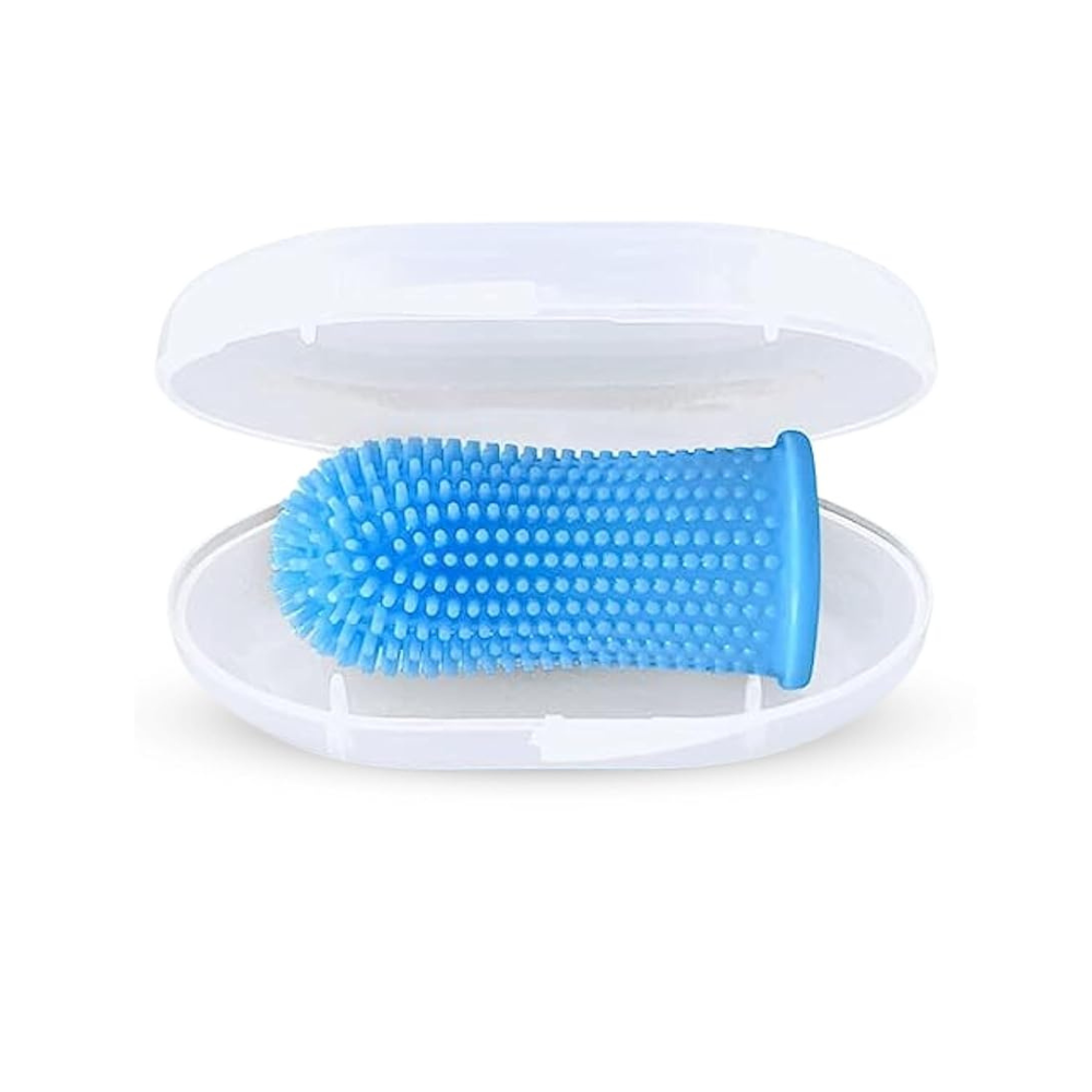 FELLORA Finger-Zahnbürsten-Set – Blau