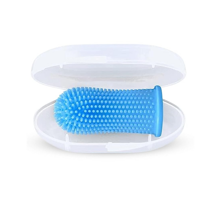 FELLORA Finger-Zahnbürsten-Set – Blau