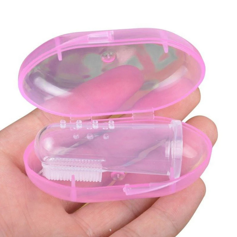 FELLORA Finger-Zahnbürsten-Set – Pink