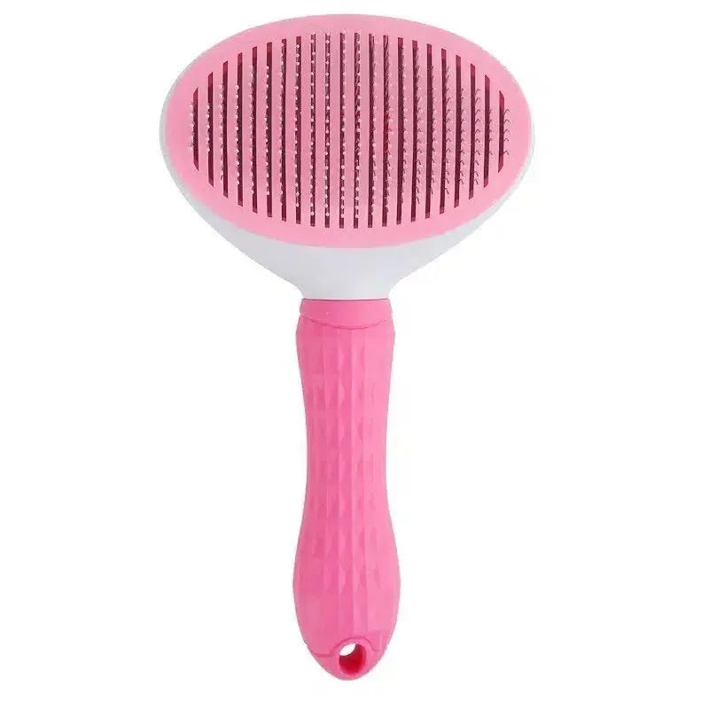 FELLORA Selbstreinigende Tierhaarbürste – Pink